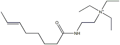 N,N,N-Triethyl-2-(6-octenoylamino)ethanaminium Struktur