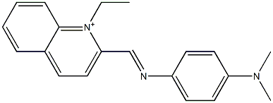 2-[[[4-(Dimethylamino)phenyl]imino]methyl]-1-ethylquinolinium Struktur