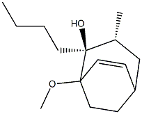 (2S,3R)-2-Butyl-1-methoxy-3-methylbicyclo[3.2.2]non-6-en-2-ol Struktur