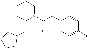 1-[(4-Fluorophenyl)acetyl]-2-(1-pyrrolidinylmethyl)piperidine Struktur