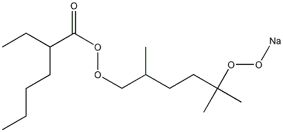 2-Ethylhexaneperoxoic acid 2,5-dimethyl-5-sodioperoxyhexyl ester Struktur