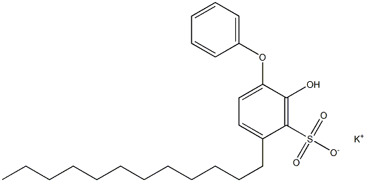 2-Hydroxy-4-dodecyl[oxybisbenzene]-3-sulfonic acid potassium salt Struktur