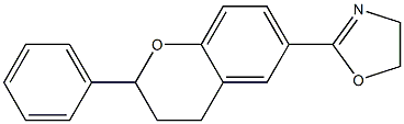 6-[(4,5-Dihydrooxazol)-2-yl]-2-(phenyl)-3,4-dihydro-2H-1-benzopyran Struktur