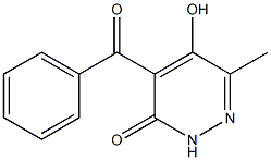 4-Benzoyl-5-hydroxy-6-methylpyridazin-3(2H)-one Struktur