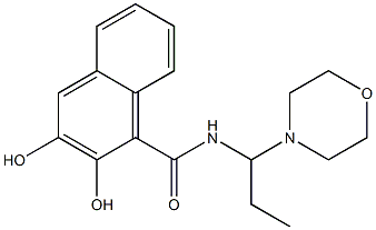 N-[1-(Morpholin-4-yl)propyl]-2,3-dihydroxy-1-naphthamide Struktur