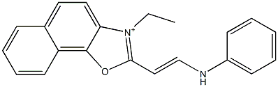 3-Ethyl-2-[2-(phenylamino)ethenyl]naphth[2,1-d]oxazol-3-ium Struktur