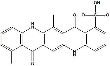 5,7,12,14-Tetrahydro-8,13-dimethyl-7,14-dioxoquino[2,3-b]acridine-1-sulfonic acid Struktur