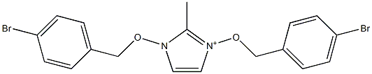 1,3-Bis(4-bromobenzyloxy)-2-methyl-1H-imidazol-3-ium Struktur