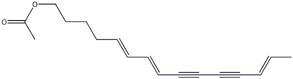 (5E,7E,13E)-5,7,13-Pentadecatriene-9,11-diyn-1-ol acetate Struktur