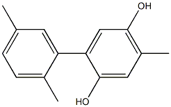 5-Methyl-2-(2,5-dimethylphenyl)benzene-1,4-diol Struktur