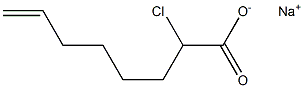 2-Chloro-7-octenoic acid sodium salt Struktur