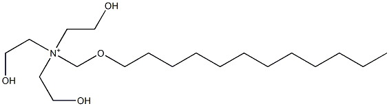 N-[(Dodecyloxy)methyl]-2-hydroxy-N,N-bis(2-hydroxyethyl)ethanaminium Struktur