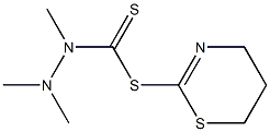 1,2,2-Trimethylhydrazine-1-carbodithioic acid (5,6-dihydro-4H-1,3-thiazin)-2-yl ester Struktur