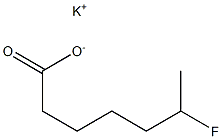 6-Fluoroheptanoic acid potassium salt Struktur