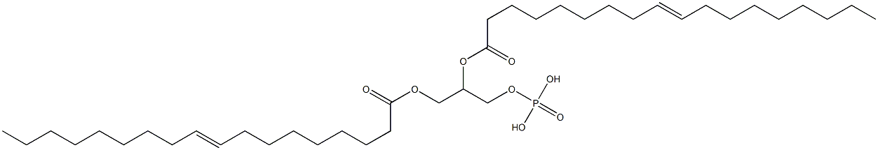 1-O-(9-Octadecenoyl)-2-O-(9-octadecenoyl)-glycerol-3-phosphoric acid Struktur