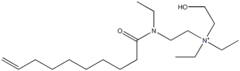 2-[N-Ethyl-N-(9-decenoyl)amino]-N,N-diethyl-N-(2-hydroxyethyl)ethanaminium Struktur