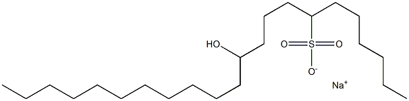 11-Hydroxydocosane-7-sulfonic acid sodium salt Struktur