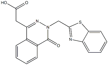 3-[(2-Benzothiazolyl)methyl]-3,4-dihydro-4-oxophthalazine-1-acetic acid Struktur