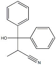 3-Hydroxy-2-methyl-3,3-diphenylpropiononitrile Struktur