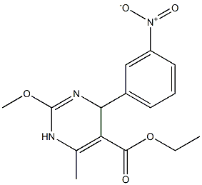 1,4-Dihydro-2-methoxy-4-(3-nitrophenyl)-6-methylpyrimidine-5-carboxylic acid ethyl ester Struktur