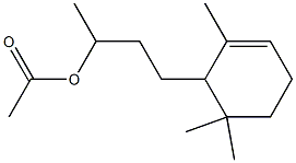 4-(2,6,6-Trimethyl-2-cyclohexen-1-yl)-2-butanol acetate Struktur