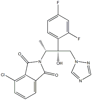 3-Chloro-N-[(1R,2R)-2-(2,4-difluorophenyl)-2-hydroxy-1-methyl-3-(1H-1,2,4-triazol-1-yl)propyl]phthalimide Struktur