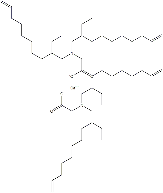 Bis[N,N-bis(2-ethyl-9-decenyl)glycine]calcium salt Struktur