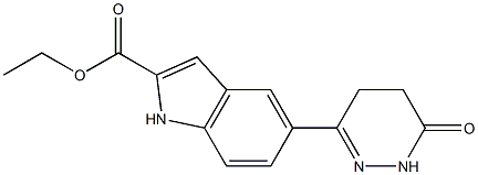 5-[(1,4,5,6-Tetrahydro-6-oxopyridazin)-3-yl]-1H-indole-2-carboxylic acid ethyl ester Struktur