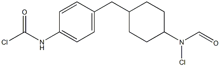 4-(4-Chloroformylaminocyclohexylmethyl)phenylcarbamoyl chloride Struktur