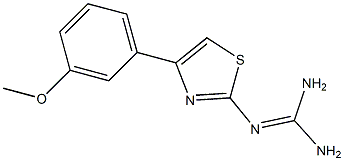 2-[4-(3-Methoxyphenyl)thiazole-2-yl]guanidine Struktur