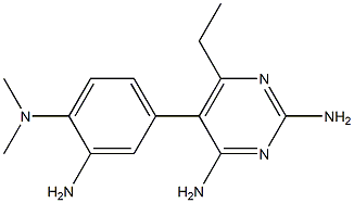 2,4-Diamino-6-ethyl-5-(3-amino-4-(dimethylamino)phenyl)pyrimidine Struktur