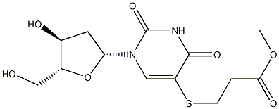 5-[[2-(Methoxycarbonyl)ethyl]thio]-2'-deoxyuridine Struktur