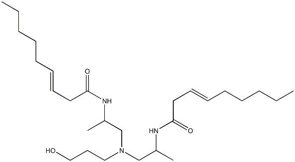 N,N'-[3-Hydroxypropyliminobis(1-methyl-2,1-ethanediyl)]bis(3-nonenamide) Struktur