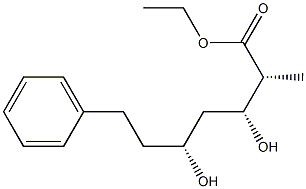 (2R,3R,5R)-2-Methyl-3,5-dihydroxy-7-phenylheptanoic acid ethyl ester Struktur