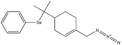 1-(Azidomethyl)-4-(1-methyl-1-phenylselenoethyl)-1-cyclohexene Struktur