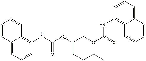 [S,(+)]-1,2-Hexanediol di(1-naphtylcarbamate) Struktur