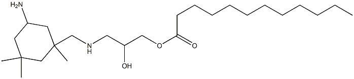 3-[[N-(3-Dodecanoyloxy-2-hydroxypropyl)amino]methyl]-3,5,5-trimethylcyclohexylamine Struktur