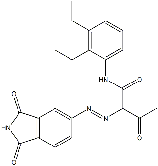 N-(2,3-Diethylphenyl)-2-(1,3-dioxoisoindolin-5-ylazo)-2-acetylacetamide Struktur