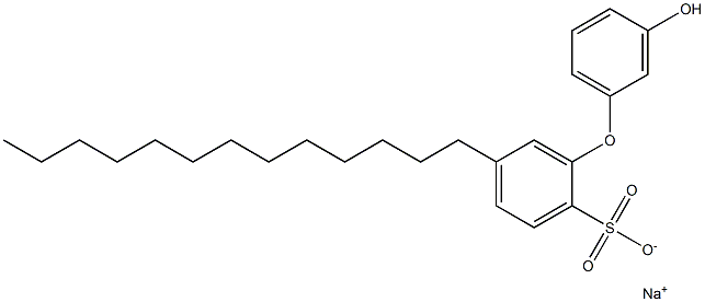 3'-Hydroxy-5-tridecyl[oxybisbenzene]-2-sulfonic acid sodium salt Struktur