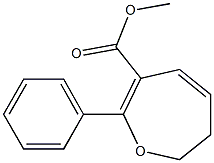 6,7-Dihydro-2-phenyloxepin-3-carboxylic acid methyl ester Struktur