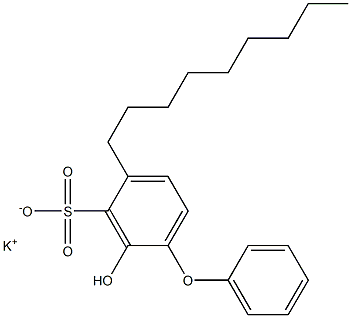 2-Hydroxy-4-nonyl[oxybisbenzene]-3-sulfonic acid potassium salt Struktur