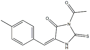 1-Acetyl-2-thioxo-4-(4-methylbenzylidene)imidazolidin-5-one Struktur