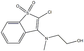 2-[N-[(2-Chlorobenzo[b]thiophene 1,1-dioxide)-3-yl]-N-methylamino]ethanol Struktur