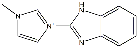 1-Methyl-3-(1H-benzimidazol-2-yl)-1H-imidazol-3-ium Struktur