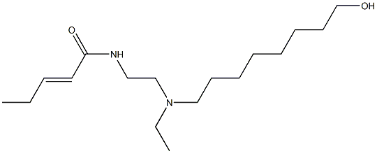 N-[2-[N-Ethyl-N-(8-hydroxyoctyl)amino]ethyl]-2-pentenamide Struktur