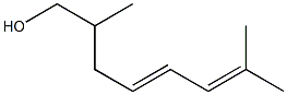 (4E)-2,7-Dimethyl-4,6-octadien-1-ol Struktur