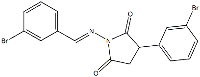 N-(m-Bromobenzylideneamino)-2-(m-bromophenyl)succinimide Struktur