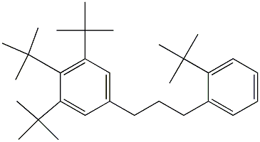 1-(3,4,5-Tri-tert-butylphenyl)-3-(2-tert-butylphenyl)propane Struktur