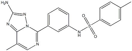 2-Amino-5-[3-(4-methylphenylsulfonylamino)phenyl]-8-methyl[1,2,4]triazolo[1,5-c]pyrimidine Struktur