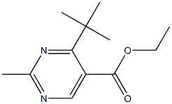 2-Methyl-4-tert-butylpyrimidine-5-carboxylic acid ethyl ester Struktur